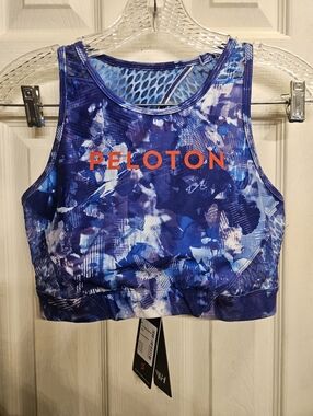 Peloton blue moves high neck bra sports bra womens size medium NEW